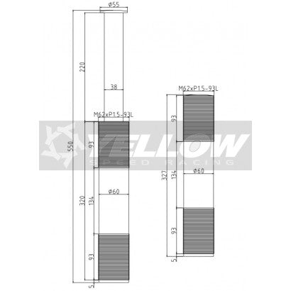 YELLOW SPEED RACING AIR JACK - SINGLE